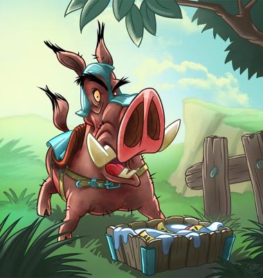 Personnage cartoon pour jeu d'aventure 